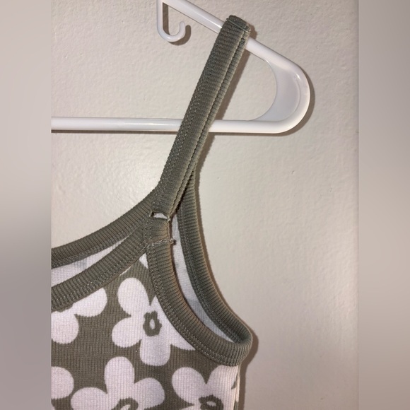 American Eagle x TSITP Green Floral Ribbed Knit Mini Dress - Extra Small - Picture 7 of 13